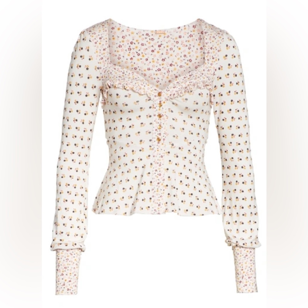 Free People Floral Corset Style Top